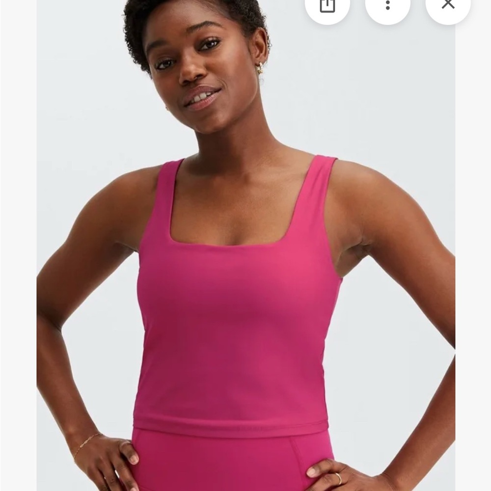 Fabletics Sangria Square Neck Tank Top